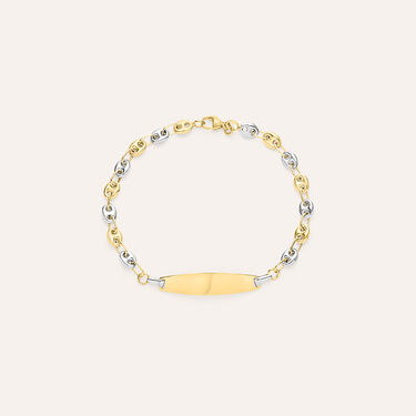 Bracciale Con Targhetta Holy Oro Bicolore