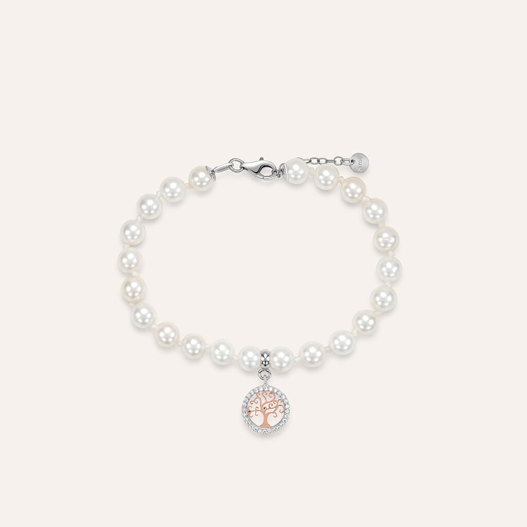 Bracciale Silver Pearls Argento Rodiato Perla sintentica Cubic Zirconia
