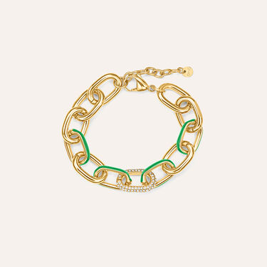 Bracciale Catena Lady Sweet Acciaio Dorato Cristallo