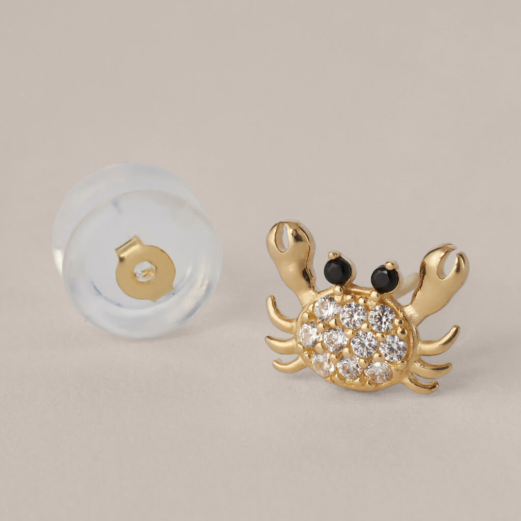 Orecchini Lobo Bon Ton Oro Giallo Cubic Zirconia