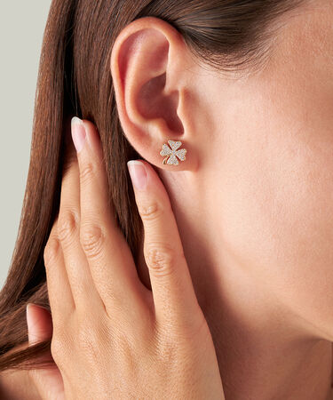 Orecchini Lobo Golden Dream Placcato Oro Giallo Cubic Zirconia
