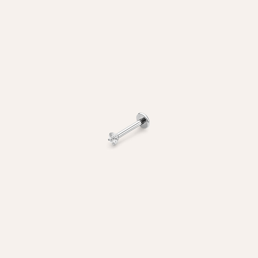 Piercing Orecchio Punto Luce Lady Chic Titanio Bianco Cubic Zirconia - Gioielli Unisex | Stroili