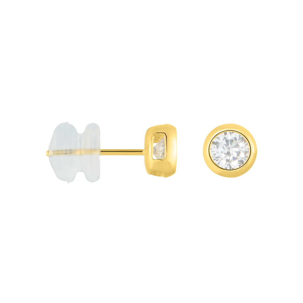 Orecchini Lobo Punto Luce Claire Oro Giallo Cubic Zirconia - Orecchini a Lobo Donna | Stroili