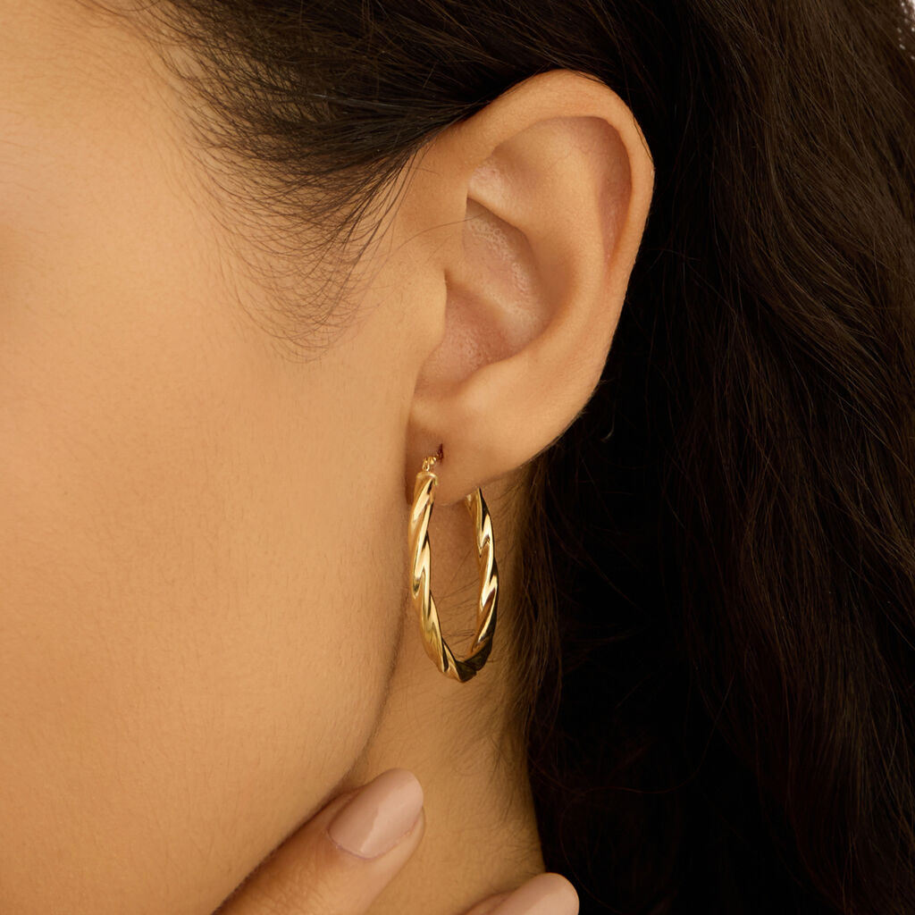 Orecchini A Cerchio Gold Essence Oro Giallo - Orecchini a Cerchio Donna | Stroili