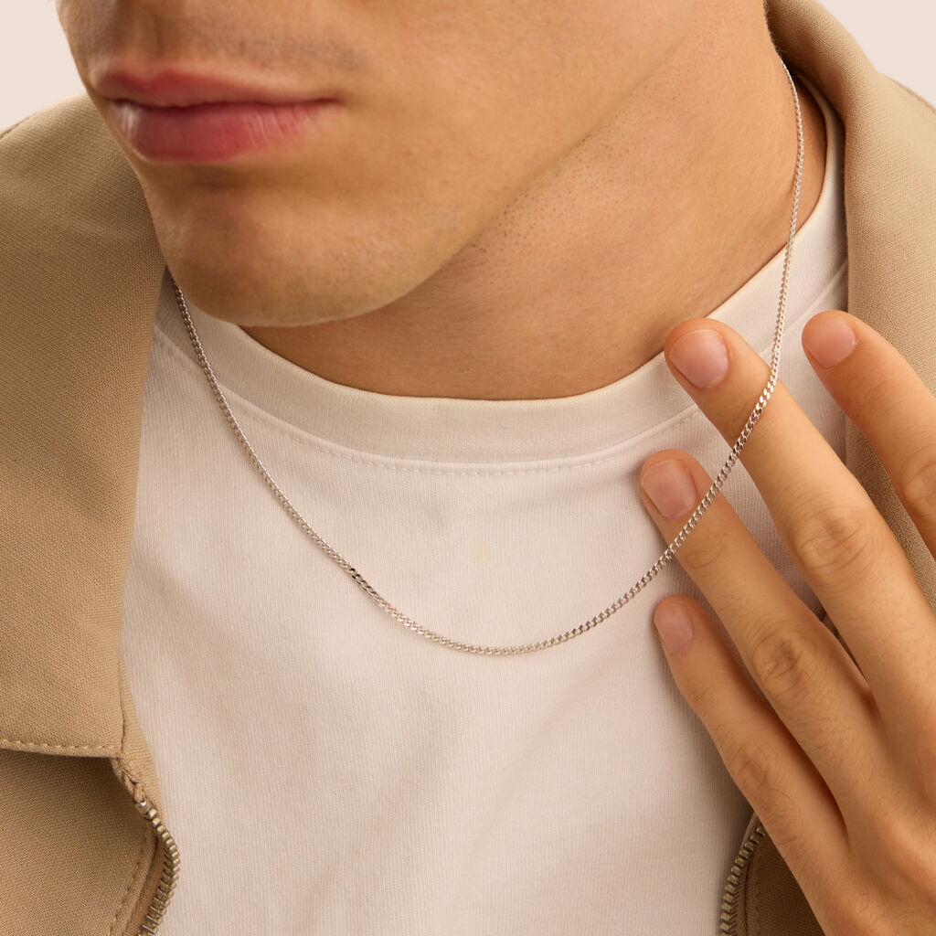 Catenina Gentleman Argento Rodiato