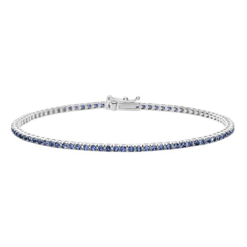 Bracciale Tennis Charlotte Oro Bianco Zaffiro - Bracciali Tennis Donna | Stroili