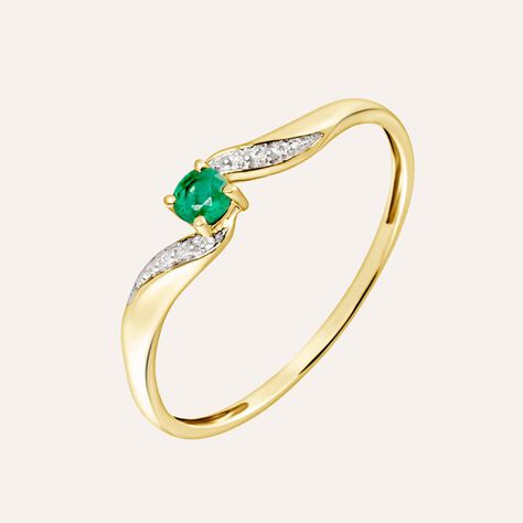 Anello Solitario Charlotte Oro Giallo Smeraldo - Anelli con Pietre Donna | Stroili