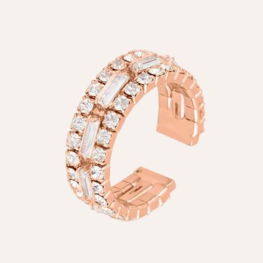 Anello Fantasia Romantic Shine Metallo Rosa Cristallo