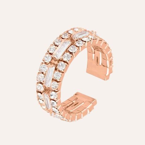 Anello Fantasia Romantic Shine Metallo Rosa Cristallo - Anelli con Pietre Donna | Stroili