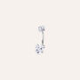 Piercing Ombelico Punto Luce Moonlight Titanio ASTM F136 Bianco Cubic Zirconia