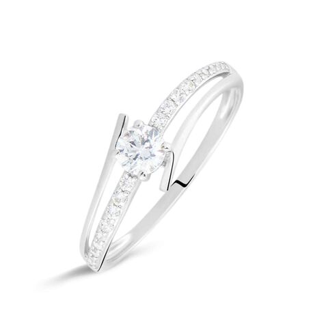 Anello Solitario Claire Oro Bianco Cubic Zirconia - Anelli con Pietre Donna | Stroili