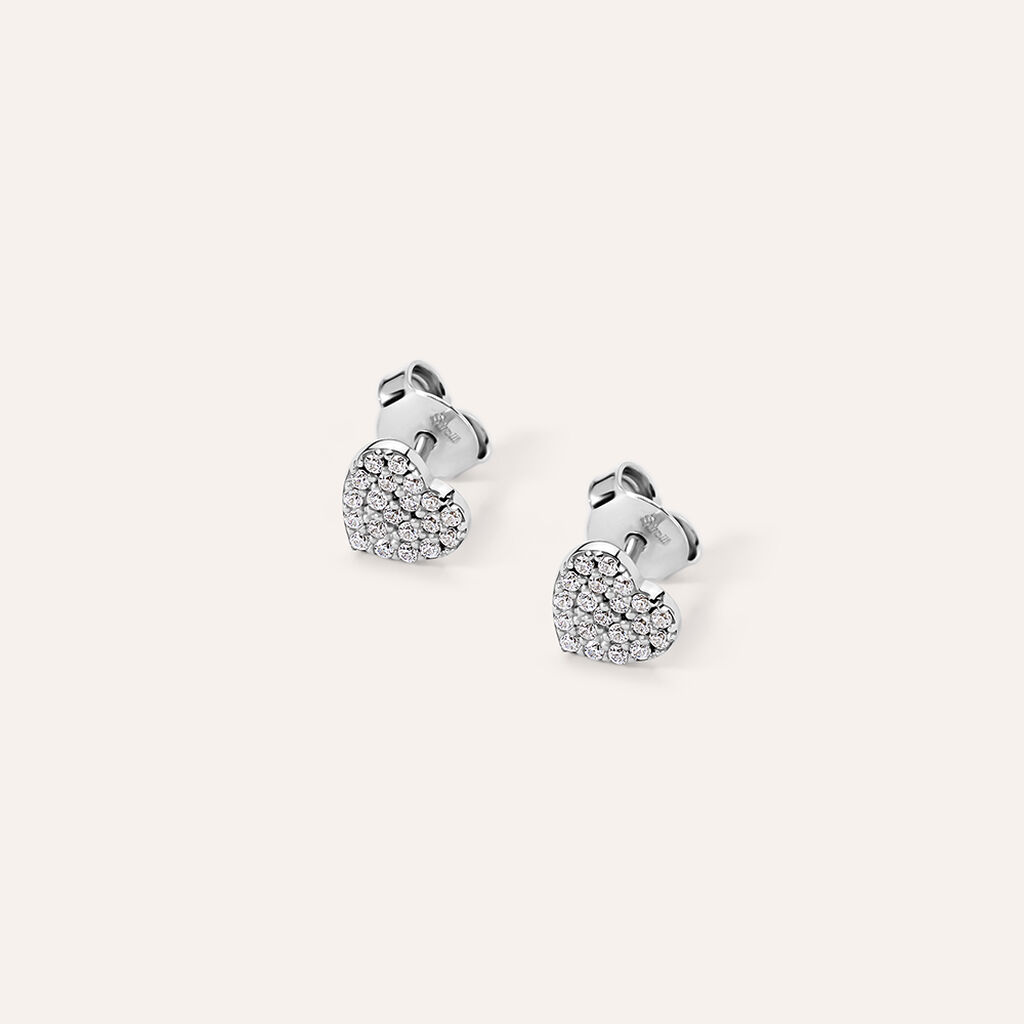 Orecchini Lobo Silver Baby Argento Rodiato Cubic Zirconia
