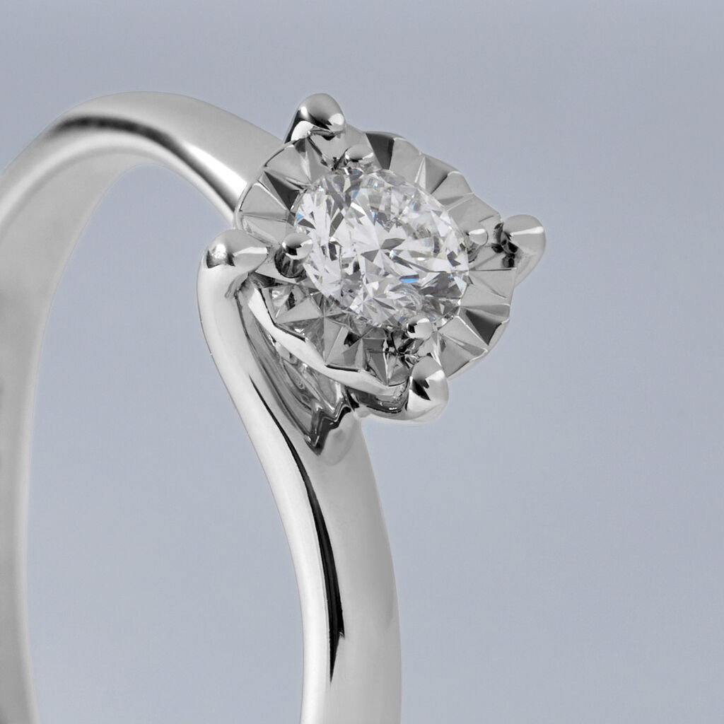 Anello Solitario Diamotion Oro Bianco Diamante - Anelli con Pietre Donna | Stroili