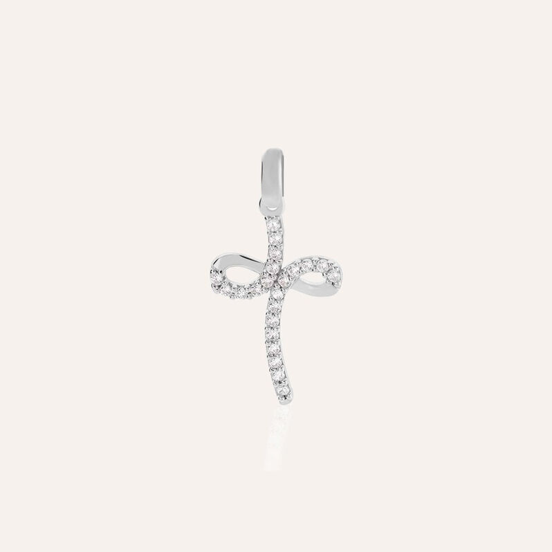 Pendente Holy Oro Bianco Cubic Zirconia - Ciondoli Donna | Stroili