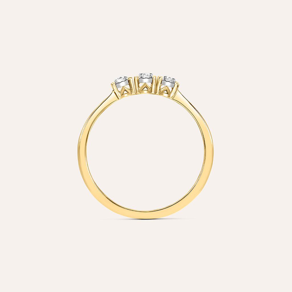 Anello Trilogy Diamotion Oro Giallo Diamante - Anelli con Pietre Donna | Stroili