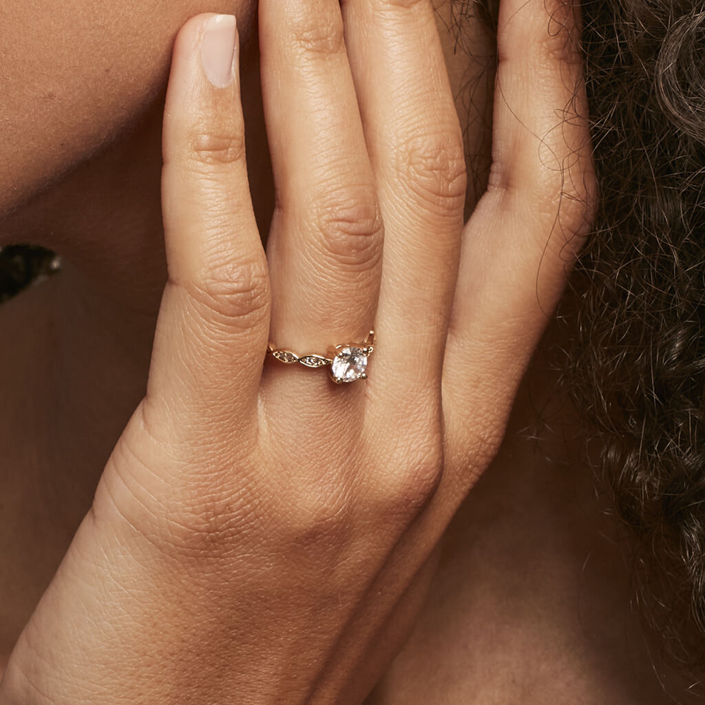 Anello Golden Dream Placcato Oro Giallo Cubic Zirconia