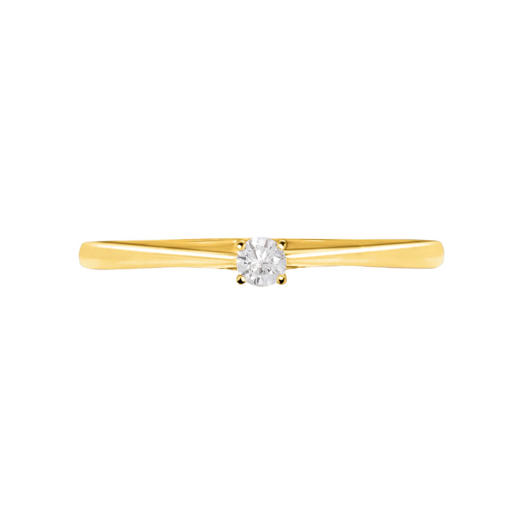 Anello Solitario Grace Oro Giallo Diamante - Anelli con Pietre Donna | Stroili