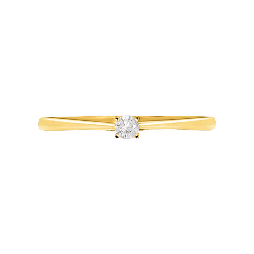 Anello Solitario Grace Oro Giallo Diamante - Anelli con Pietre Donna | Stroili
