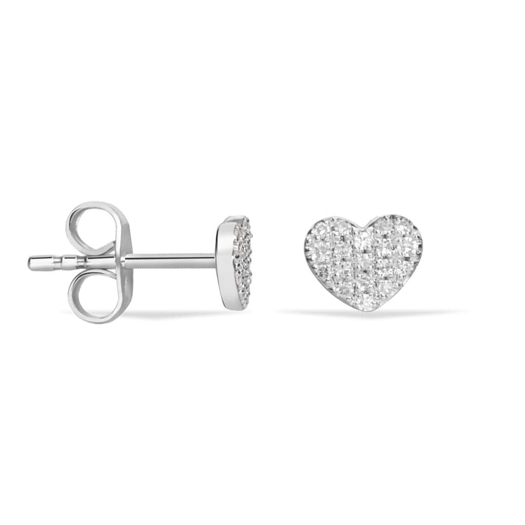 Orecchini Lobo Sophia Oro Bianco Diamante