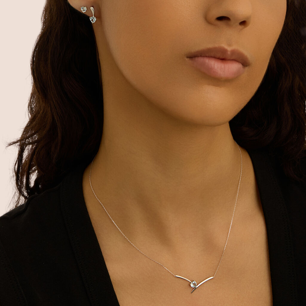 Collana Amélie Oro Bianco Topazio - Collane Donna | Stroili