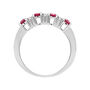 Anello Riviere Elizabeth Crown Oro Bianco Rubino Diamante