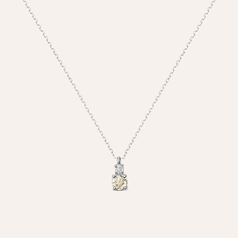 Collana Doppio Punto Luce Diamade Oro Bianco Diamante Lab-Grown - Collane Punto Luce Donna | Stroili