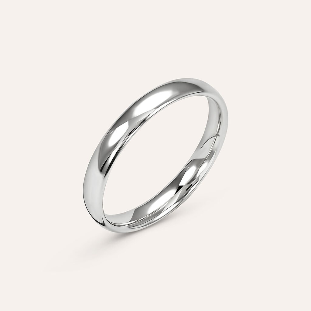 Fede Comoda Leggera 3 mm Oro Bianco