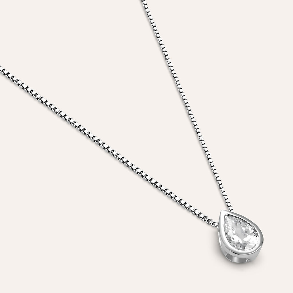 Collana Silver Elegance Argento Rodiato Cubic Zirconia