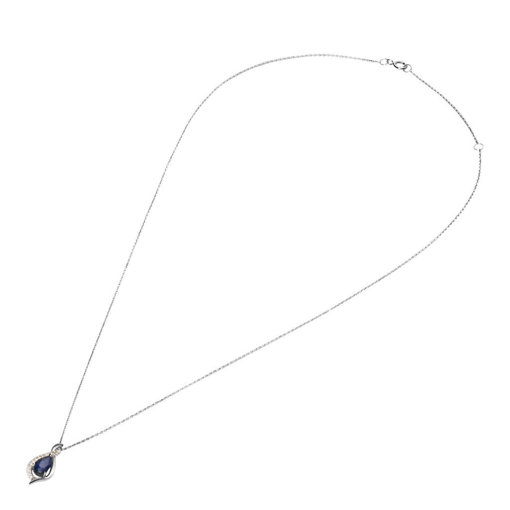 Collana Charlotte Oro Bianco Zaffiro Diamante - Collane Choker Donna | Stroili