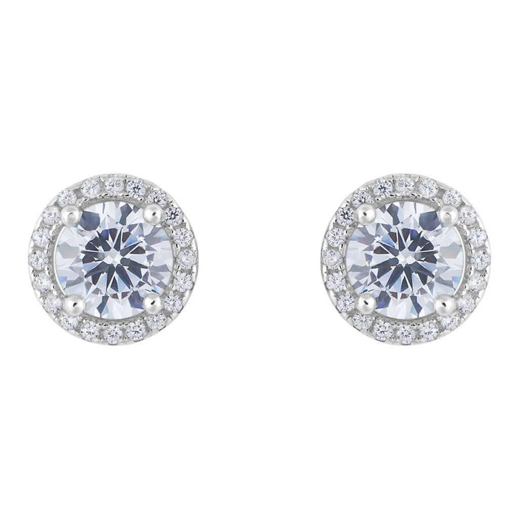 Orecchini Lobo Punto Luce Silver Elegance Argento Rodiato Cubic Zirconia - Orecchini a Lobo Donna | Stroili