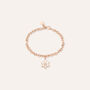 Bracciale Lady Sweet Acciaio Rosato Fiocco di neve e Cristalli