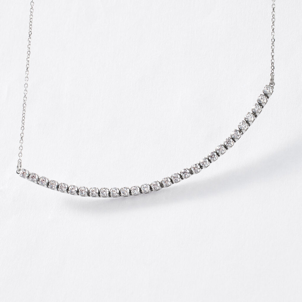 Collana Claire Oro Bianco Cubic Zirconia - Collane Donna | Stroili