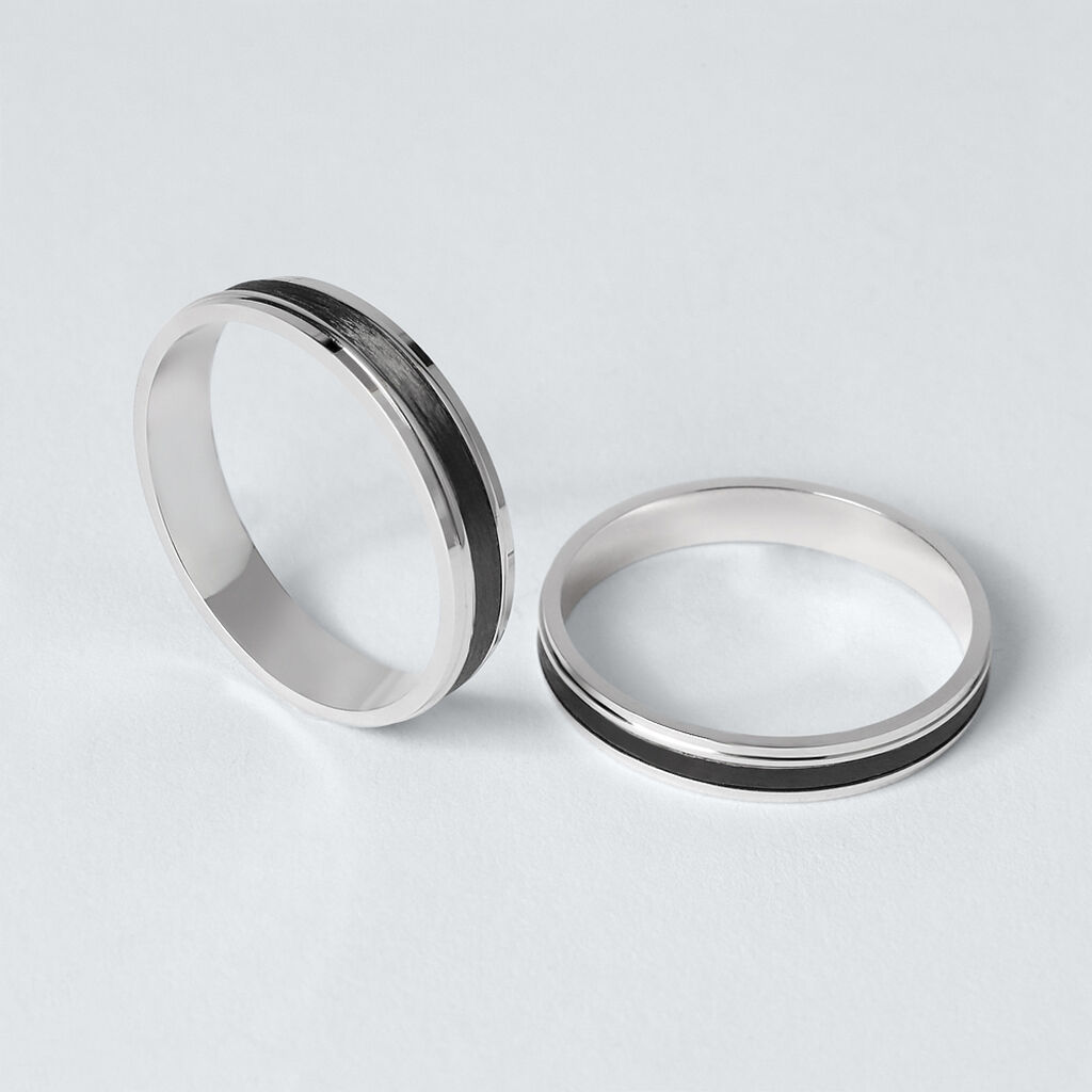 Fede Classica Carbonio 3.5 mm Oro Bianco