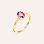 Anello Solitario Jasmine Oro Giallo Rodolite Diamante