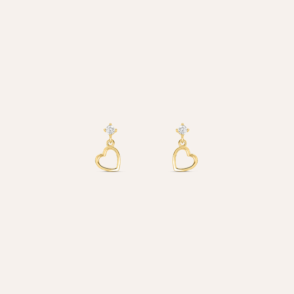 Orecchini Lobo Bon Ton Oro Giallo Cubic Zirconia - Orecchini a Lobo Donna | Stroili
