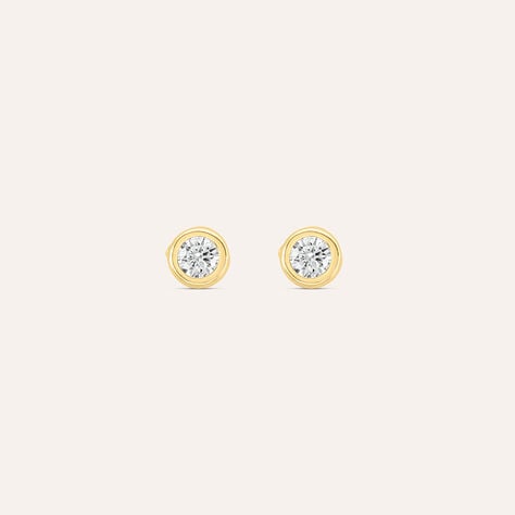 Orecchini Lobo Punto Luce Claire Oro Giallo Cubic Zirconia - Orecchini a Lobo Donna | Stroili