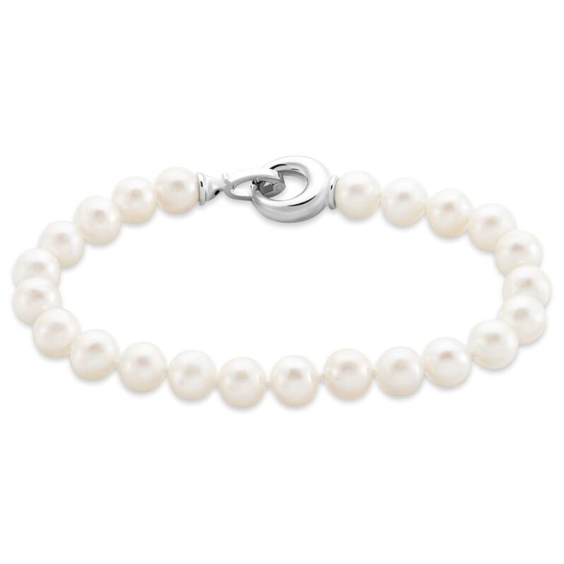 Bracciale Gabrielle Oro Bianco Perla D'Acqua Dolce Cubic Zirconia - Bracciali Donna | Stroili