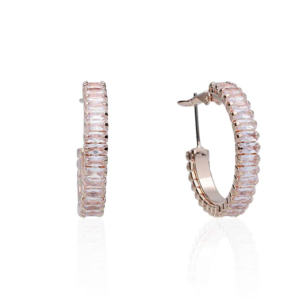 Orecchini A Cerchio Romantic Shine Metallo Cristallo - Orecchini a Cerchio Donna | Stroili
