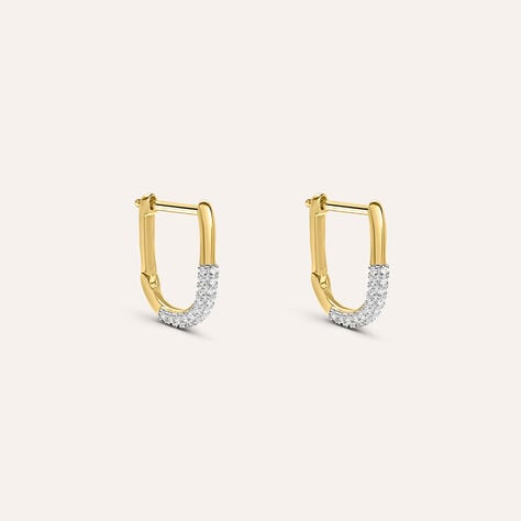 Orecchini A Cerchio Toujours Oro Giallo Cubic Zirconia - Orecchini a Cerchio Donna | Stroili