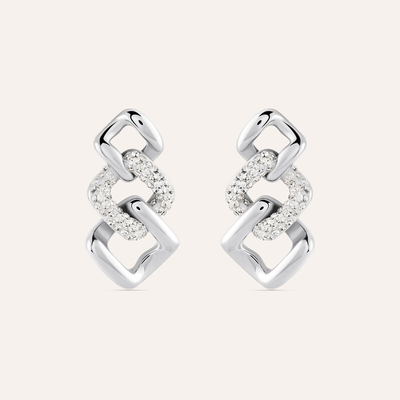 Orecchini Pendenti Aura Acciaio Cristallo - Orecchini Pendenti Donna | Stroili