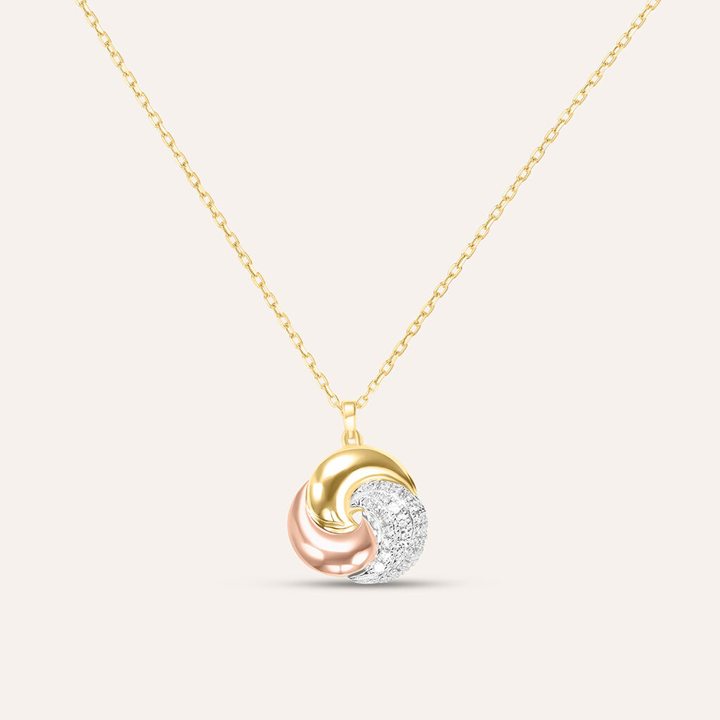 Collana Sophia Oro Tricolore Diamante