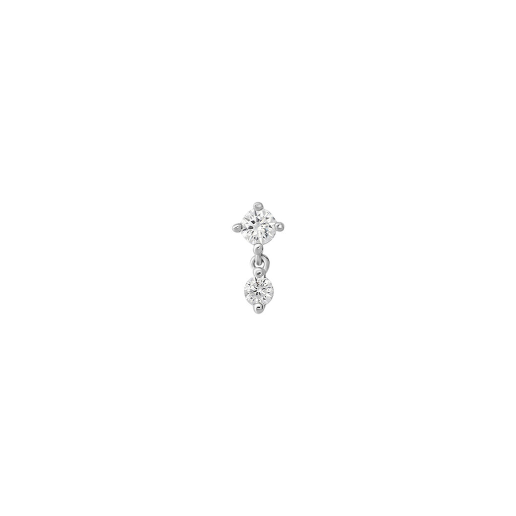 Piercing Orecchio Doppio Punto Luce Helix Ear Shine Oro Bianco Cubic Zirconia - Piercing Orecchio Donna | Stroili