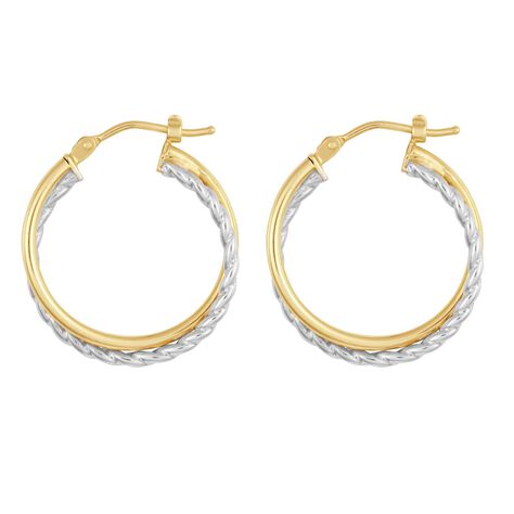 Orecchini A Cerchio Gold Essence Oro Bicolore - Orecchini a Cerchio Donna | Stroili