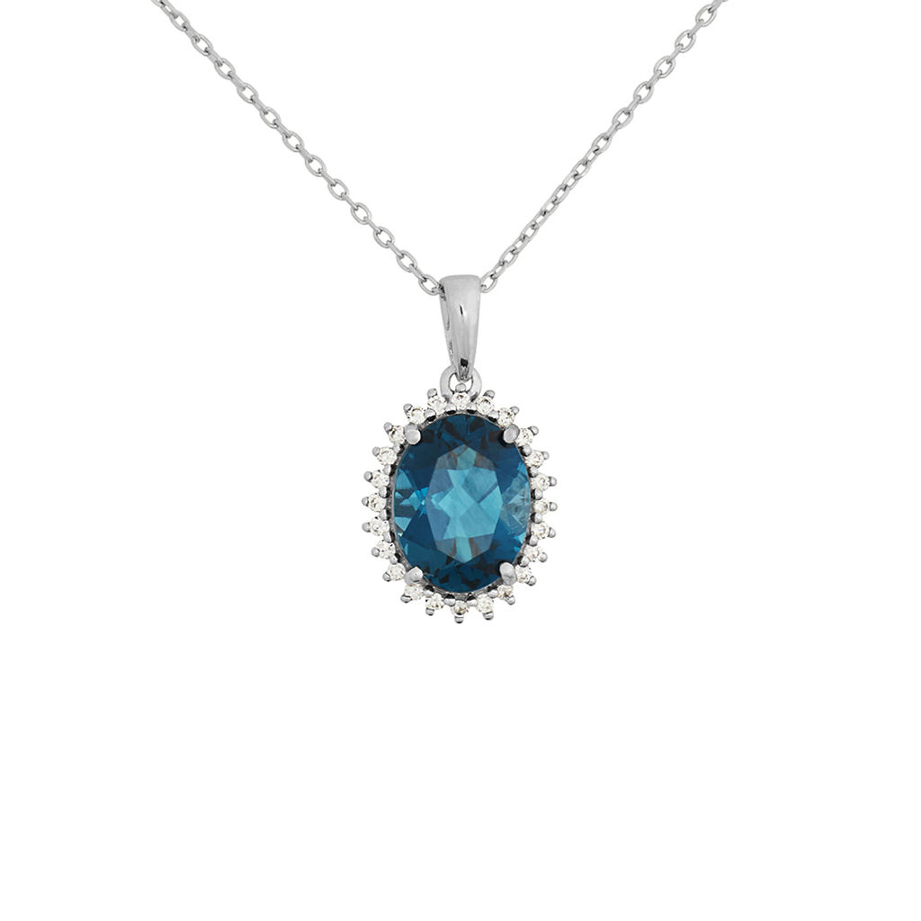 Collana Amélie Oro Bianco Topazio Cubic Zirconia - Collane Donna | Stroili