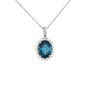 Collana Amélie Oro Bianco Topazio Cubic Zirconia