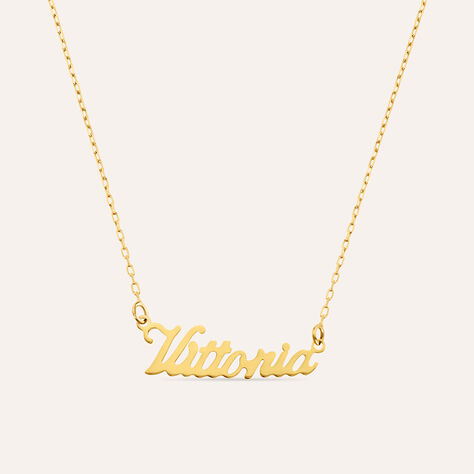 Collana Vittoria Gold Names Oro Giallo - Collane Unisex | Stroili