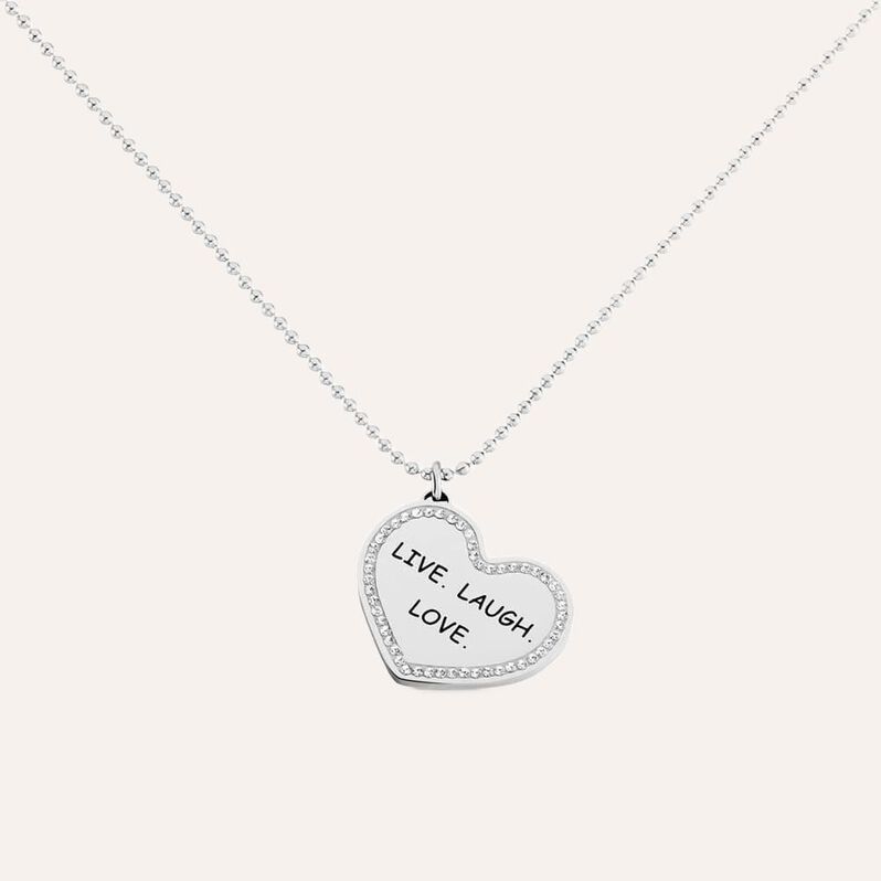 Collana Lady Message Acciaio Philosophy e Cristalli - Collane Donna | Stroili