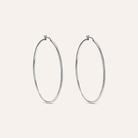 Orecchini A Cerchio Silver Collection Argento Rodiato - Orecchini a Cerchio Donna | Stroili