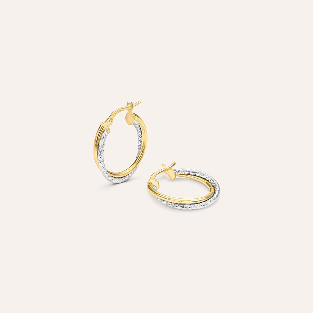 Orecchini A Cerchio Toujours Oro Bicolore - Orecchini a Cerchio Donna | Stroili