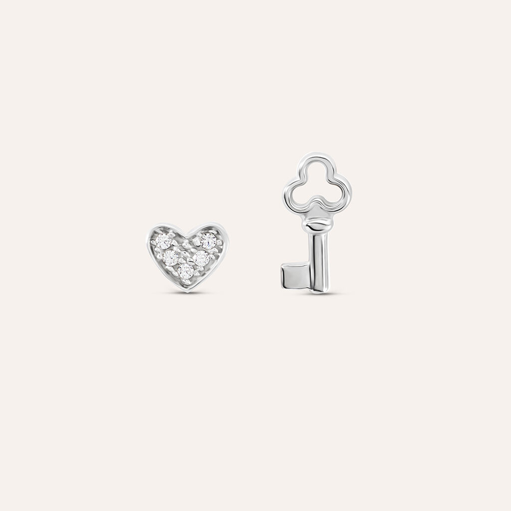 Orecchini Spaiati Silver Moments Argento Rodiato Cubic Zirconia - Gioielli Donna | Stroili
